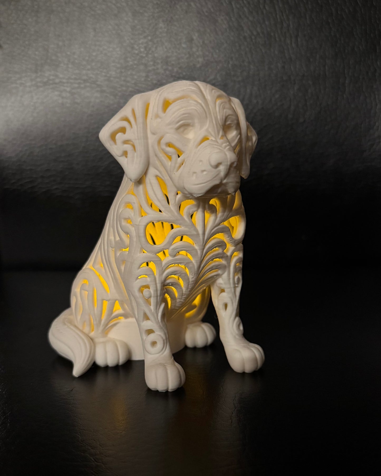 Golden Retriever in ornament style for LED tea light