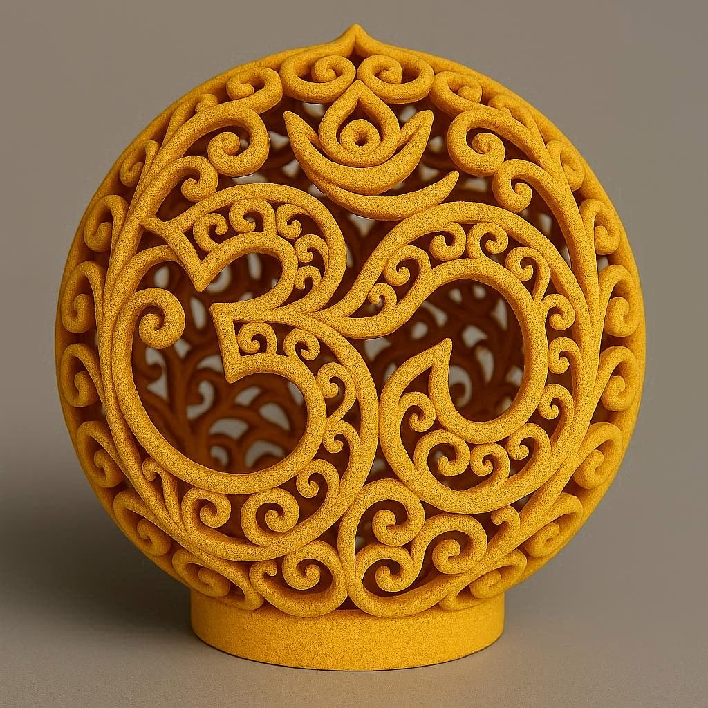 Ornamentkugel Om - Symbol für ein LED-Teelicht