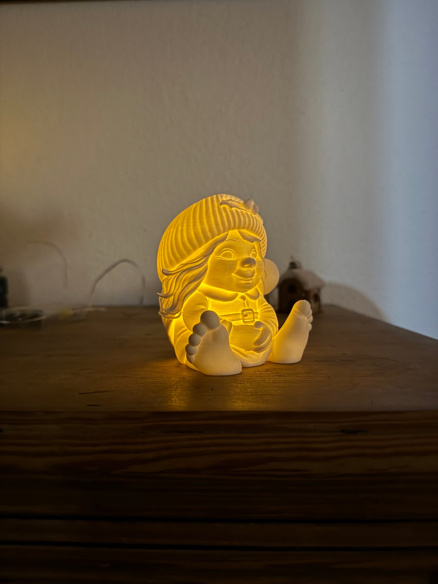 Frau Weihnachtswichtel für LED-Teelicht