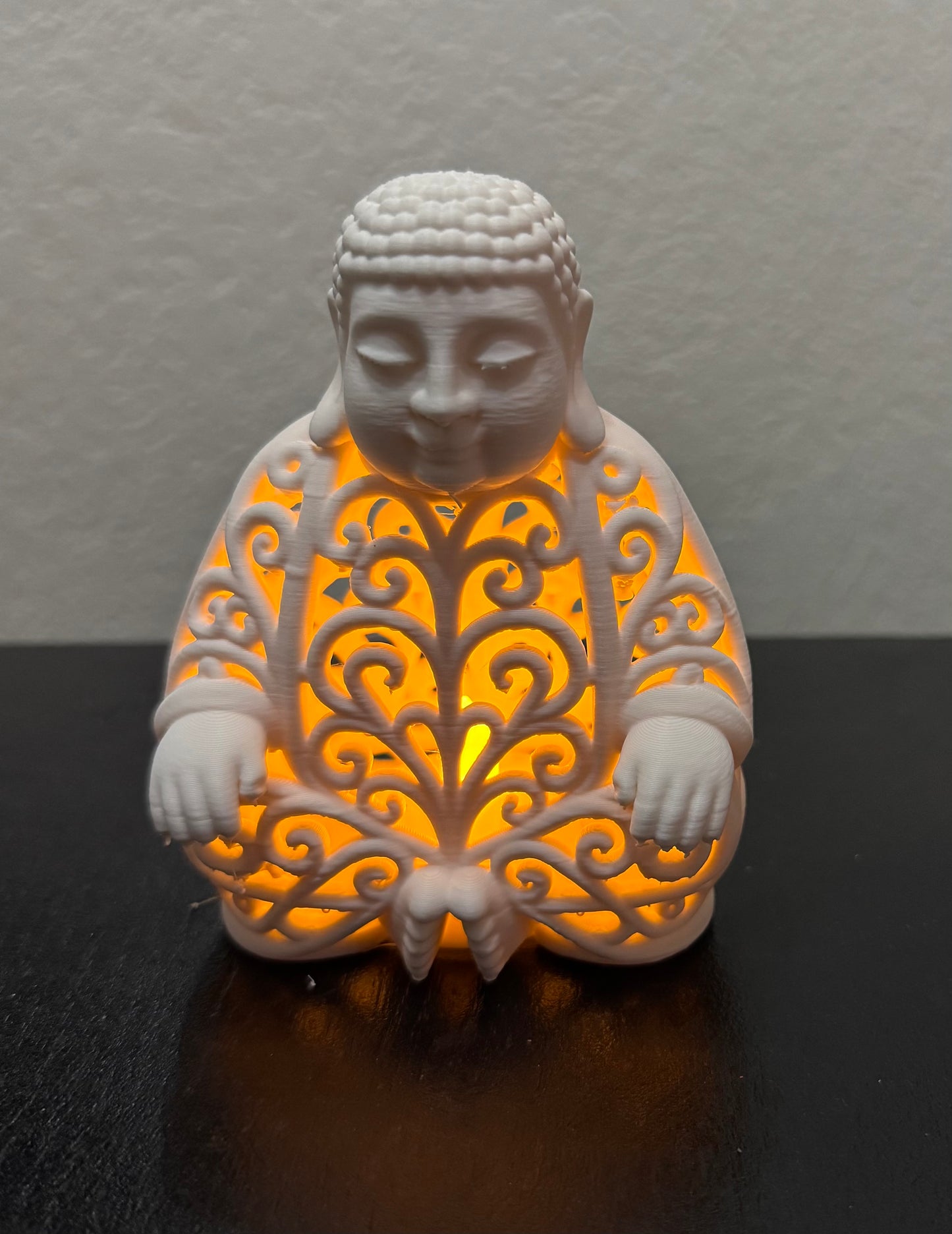 Buddha in Ornament Style for LED Tealight