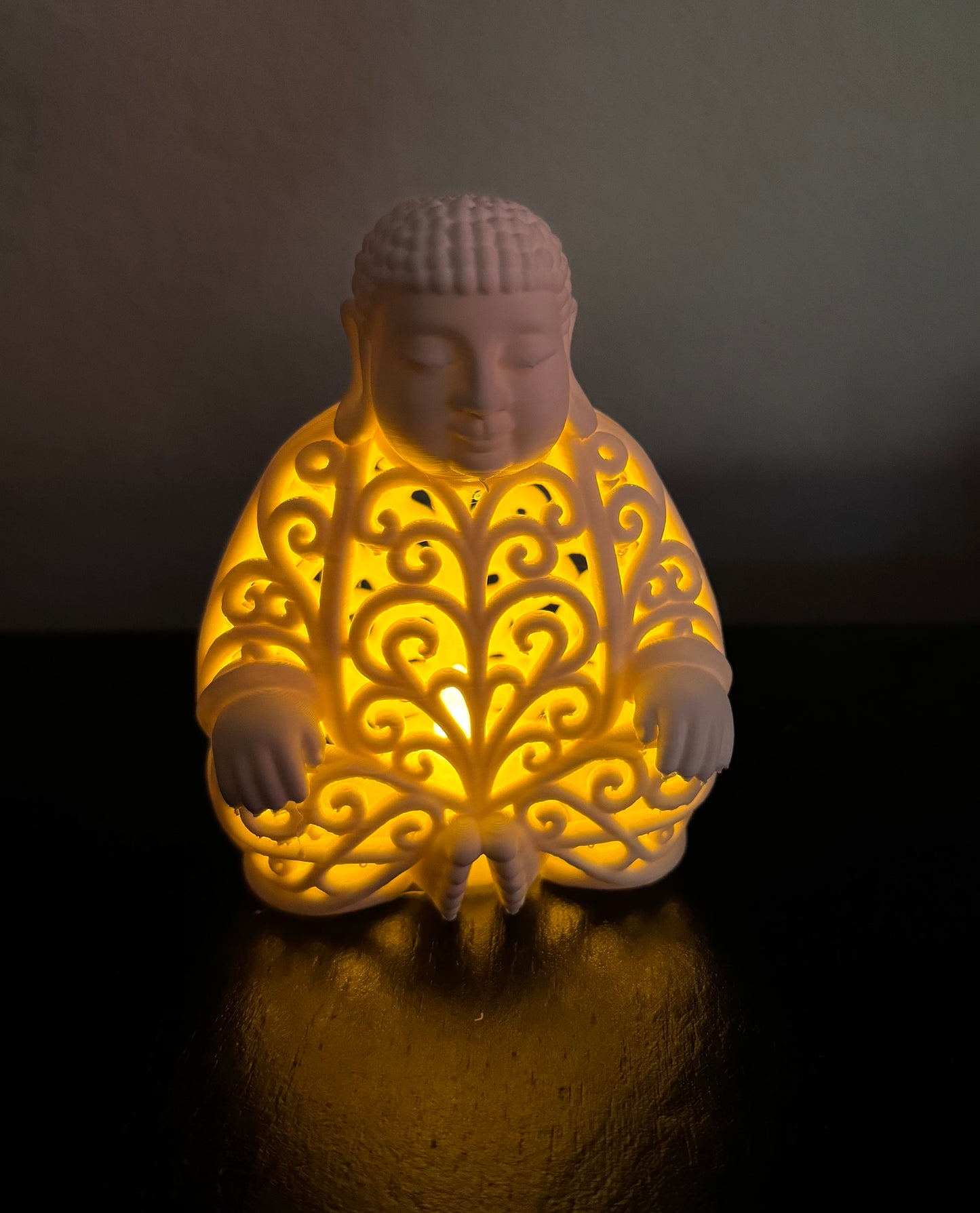 Buddha in Ornament Style for LED Tealight
