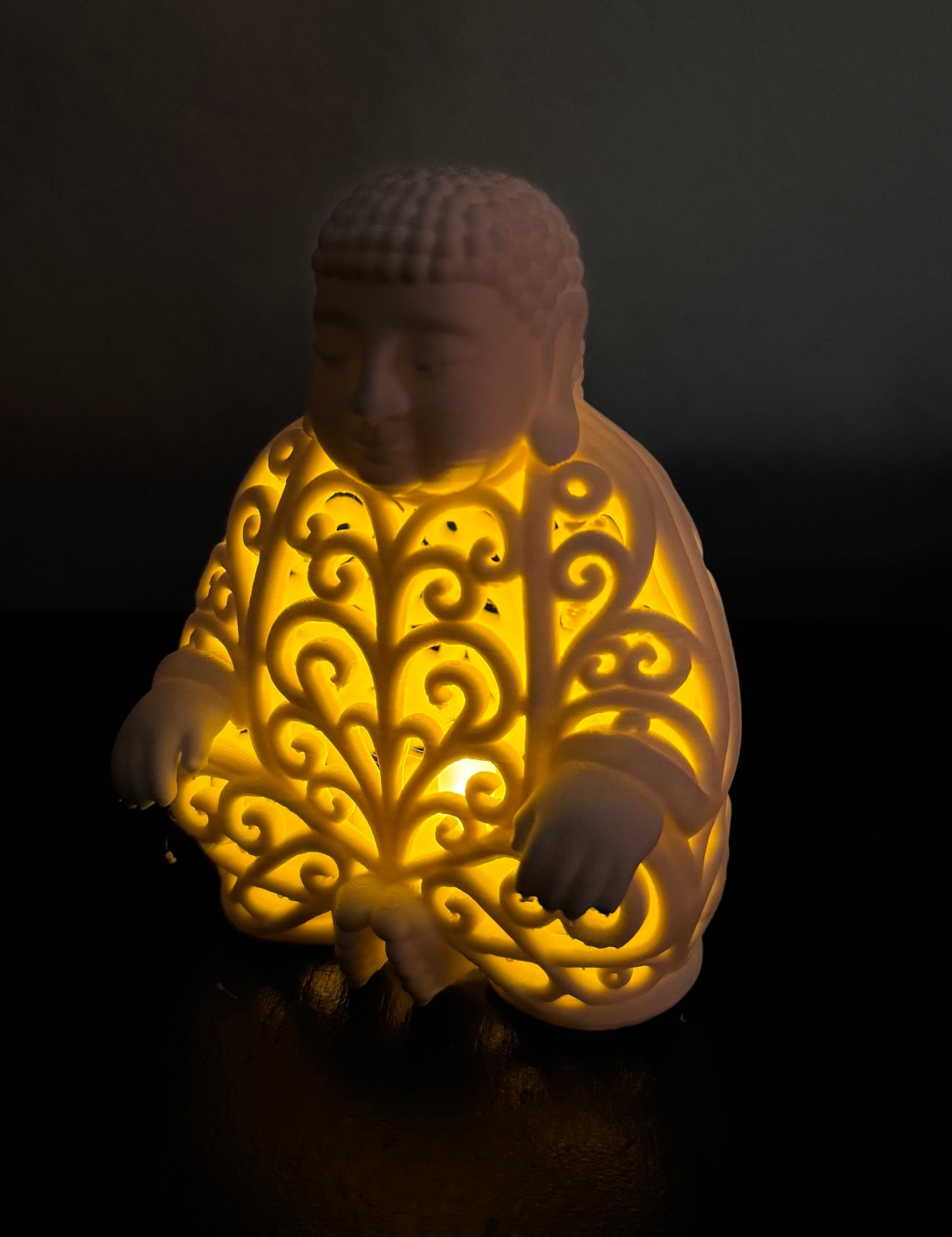 Buddha in Ornament Style for LED Tealight