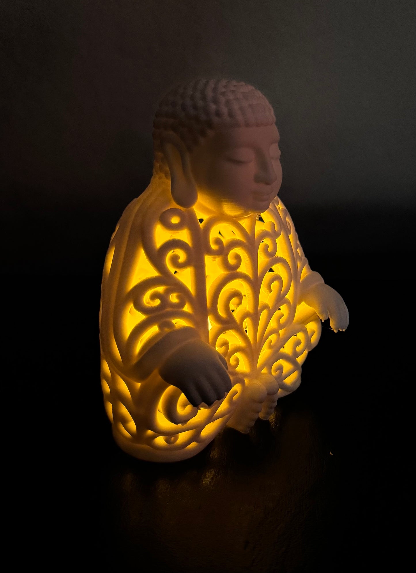 Buddha in Ornament Style for LED Tealight