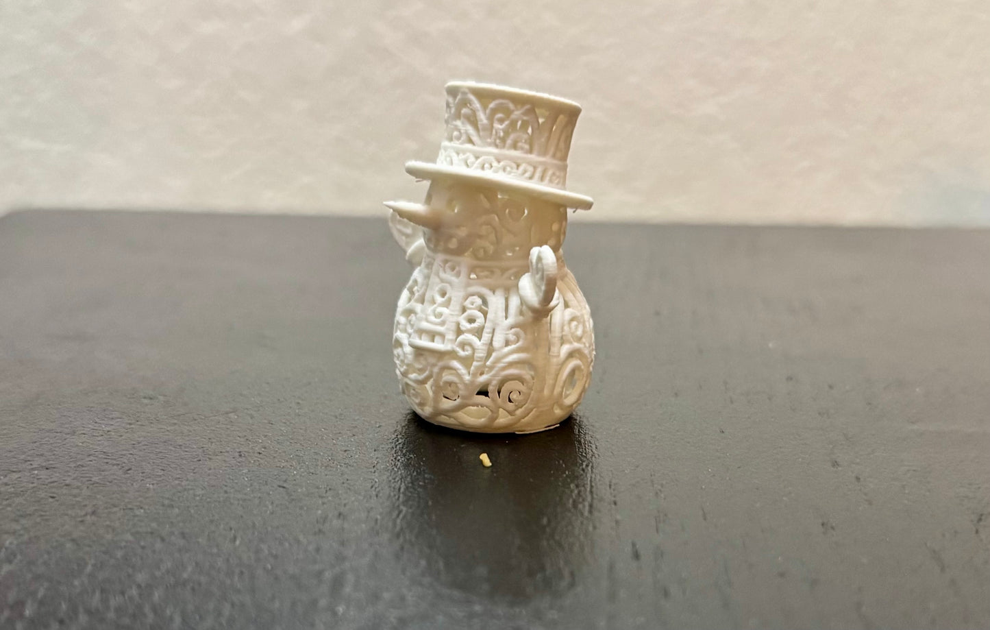 Schneemann im Ornament - Stil für LED-Teelicht