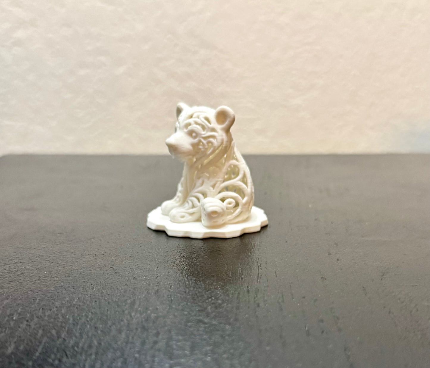 Eisbär auf Eisscholle im Ornament - Stil Teelicht