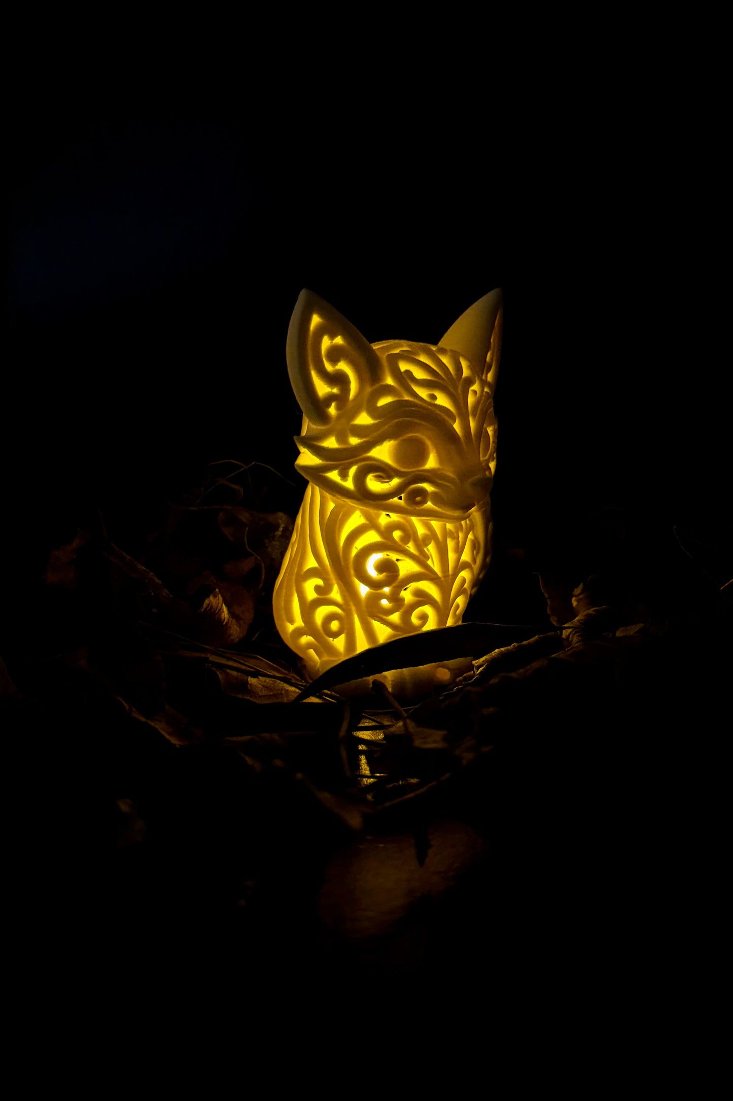 Fuchs im Ornament - Stil für LED-Teelicht
