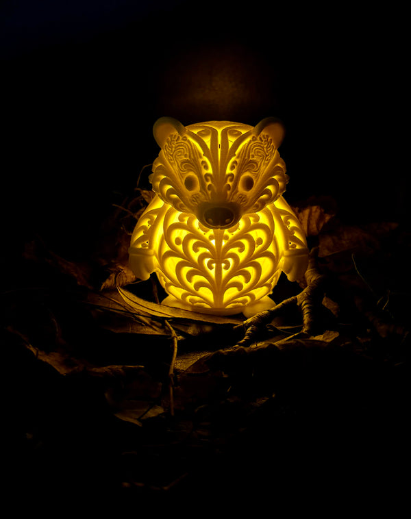 Dachs im Ornament - Stil für LED-Teelicht