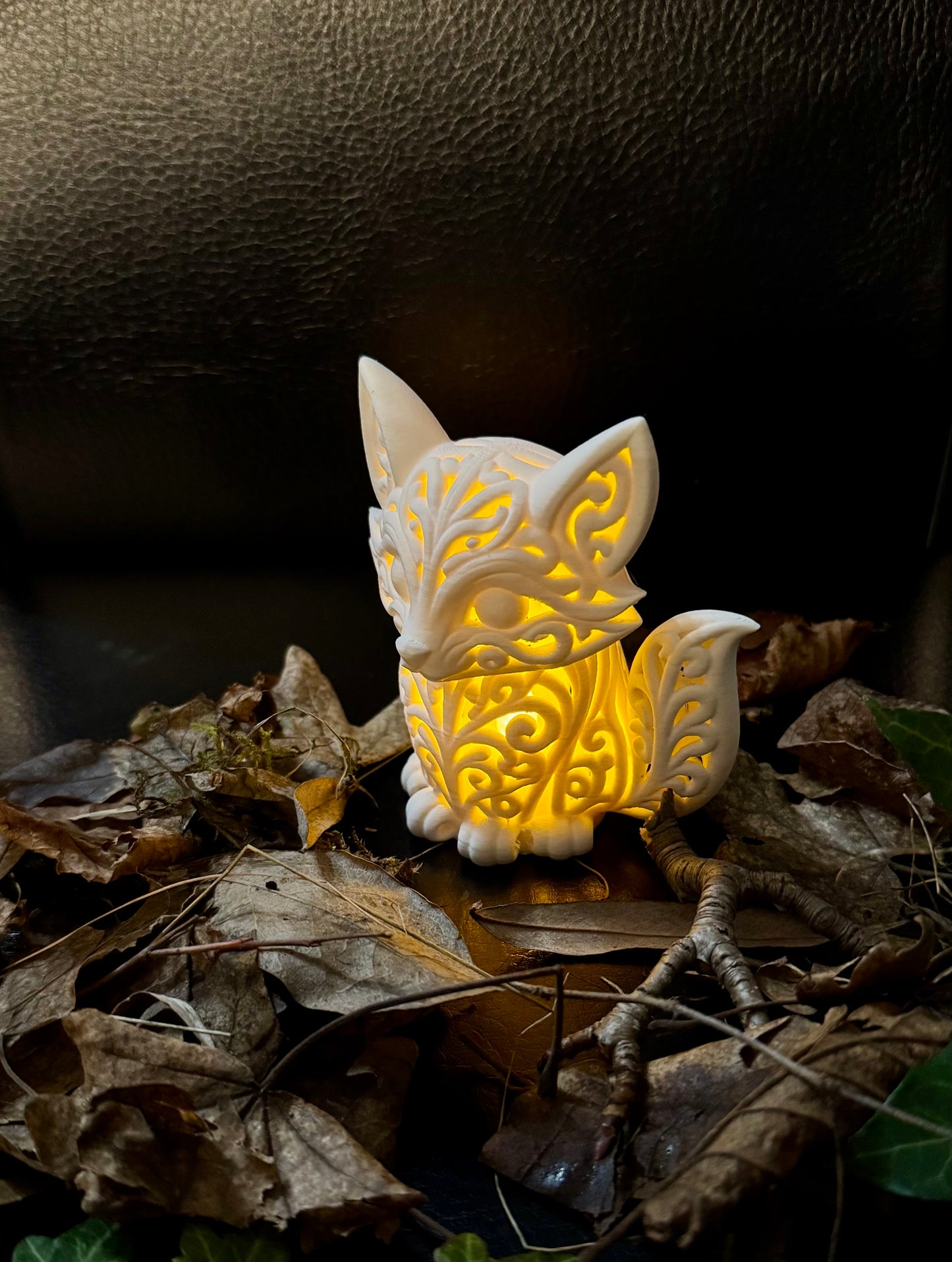 Fuchs im Ornament - Stil für LED-Teelicht