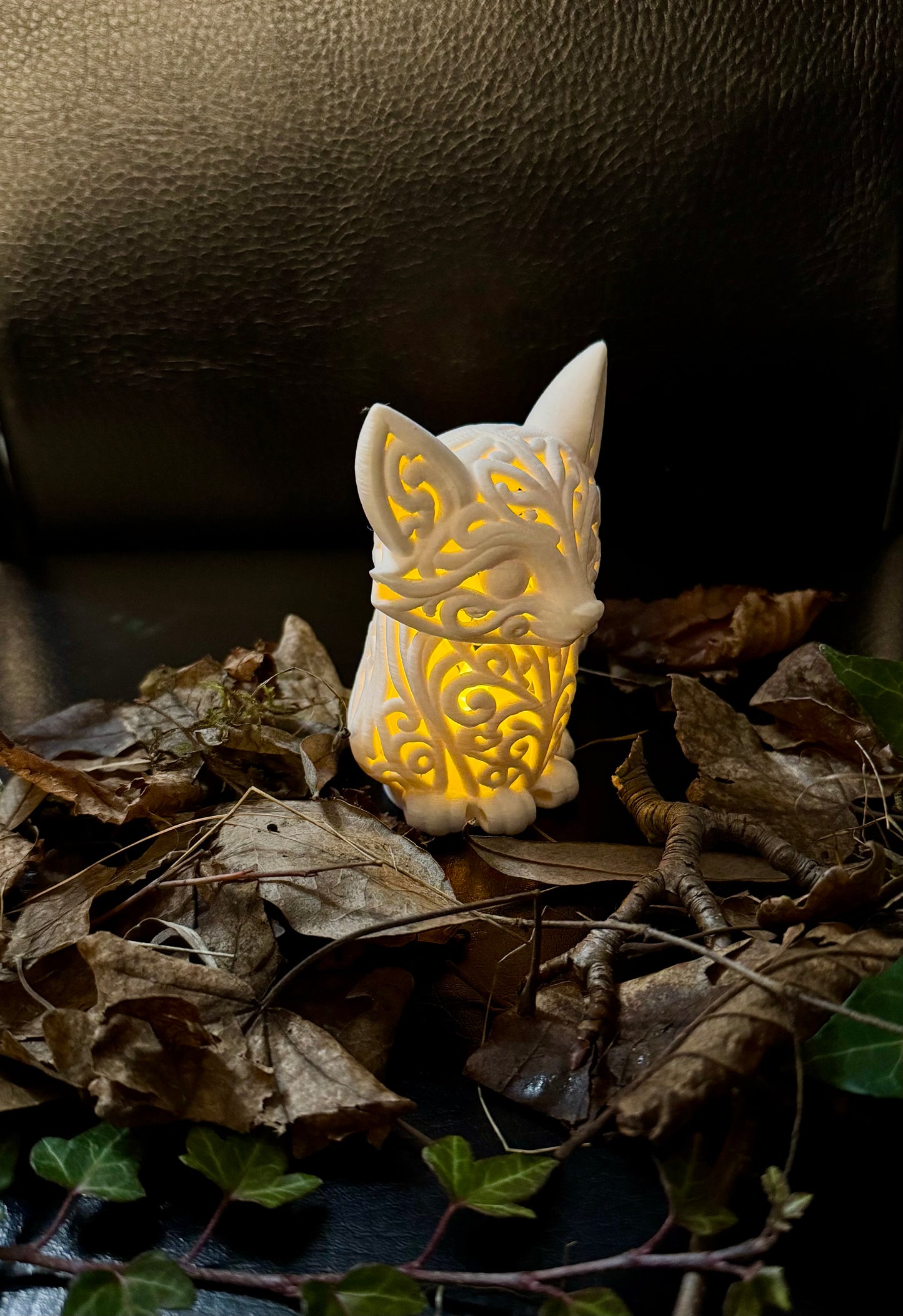 Fuchs im Ornament - Stil für LED-Teelicht