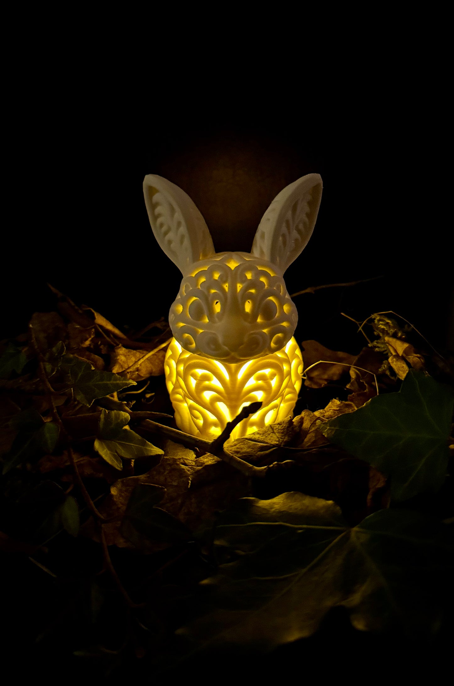 Hase im Ornament - Stil für LED-Teelicht