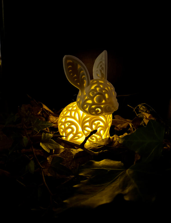 Hase im Ornament - Stil für LED-Teelicht