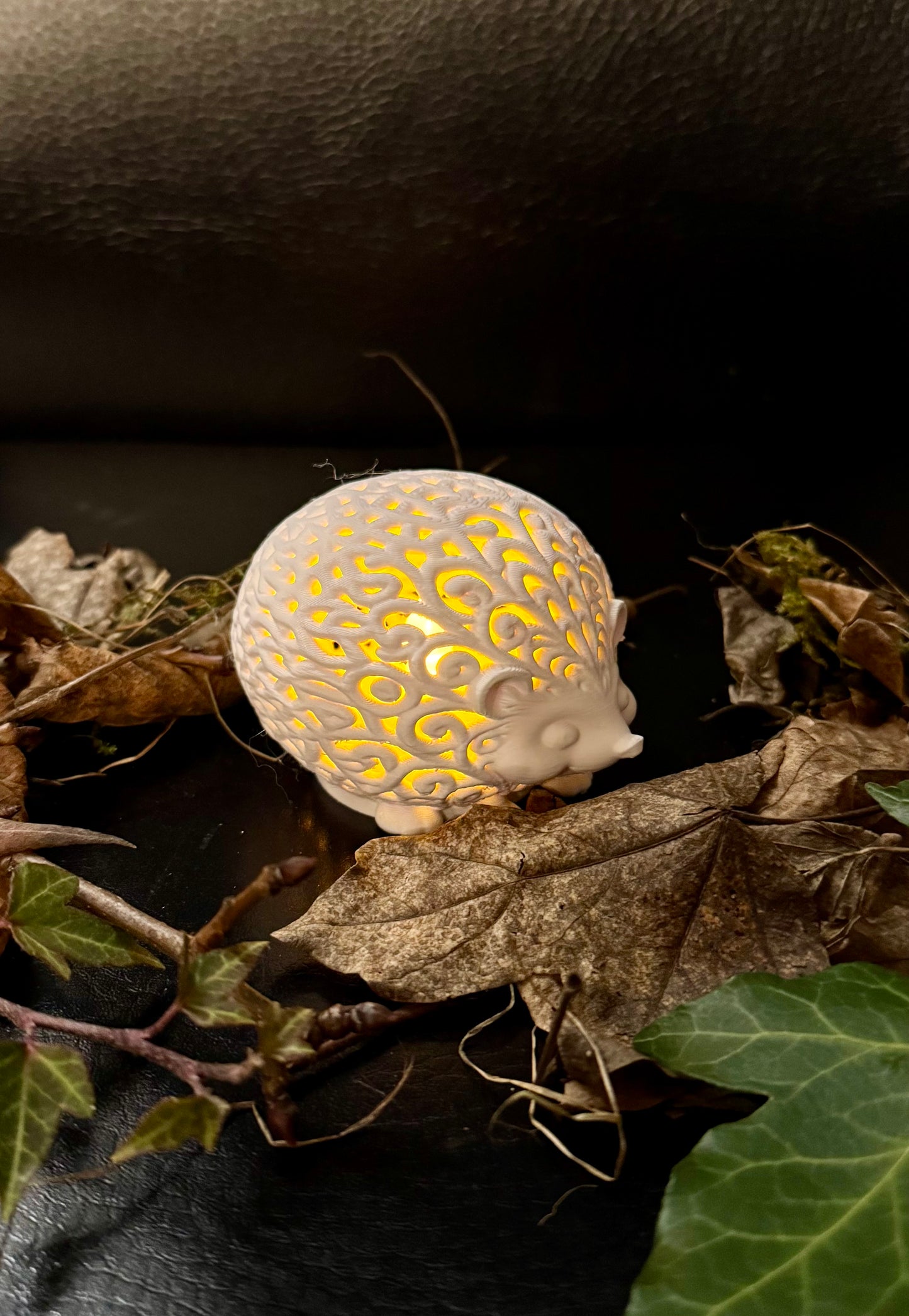 Igel im Ornament - Stil für LED-Teelicht
