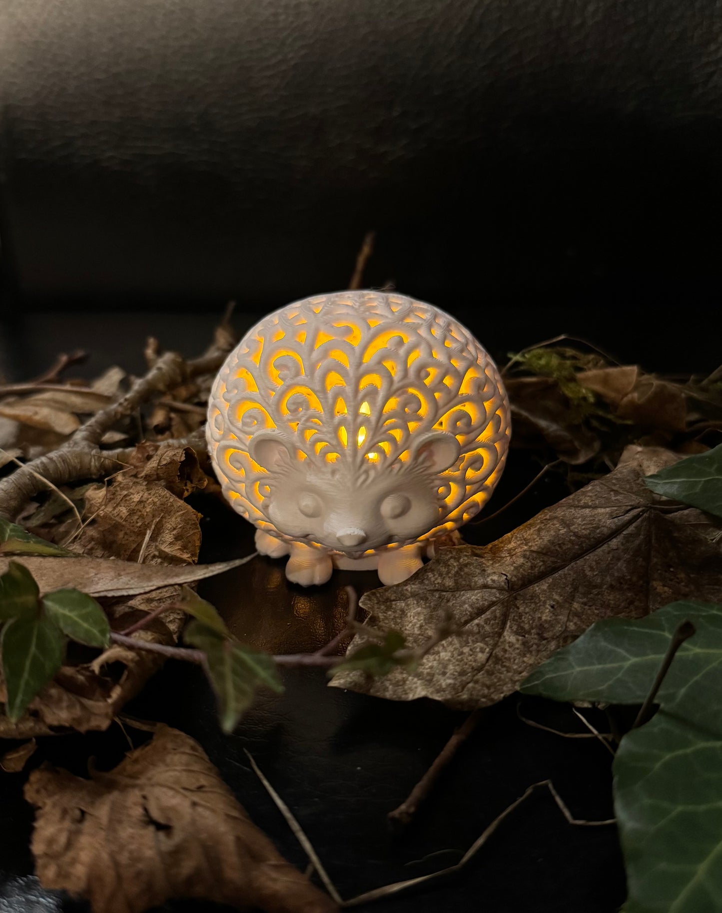 Igel im Ornament - Stil für LED-Teelicht