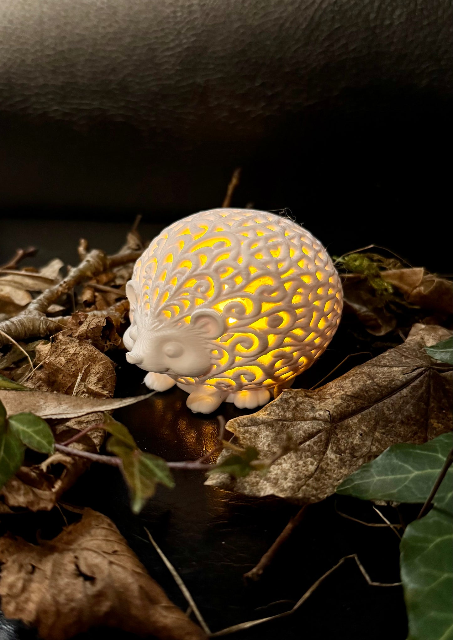 Igel im Ornament - Stil für LED-Teelicht