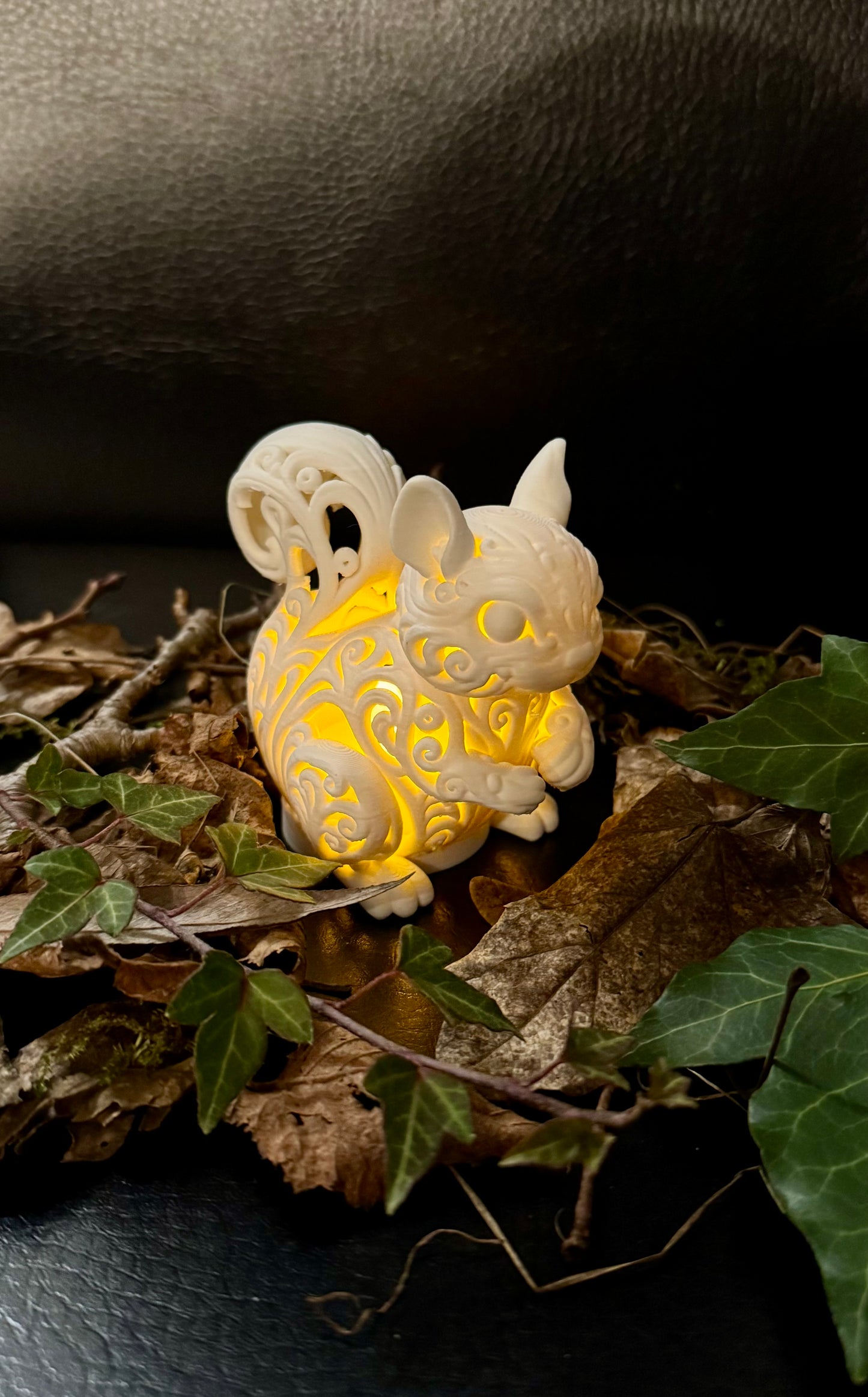 Eichhörnchen im Ornament - Stil für LED-Teelicht
