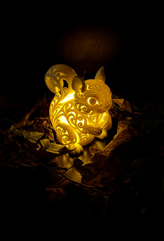 Eichhörnchen im Ornament - Stil für LED-Teelicht