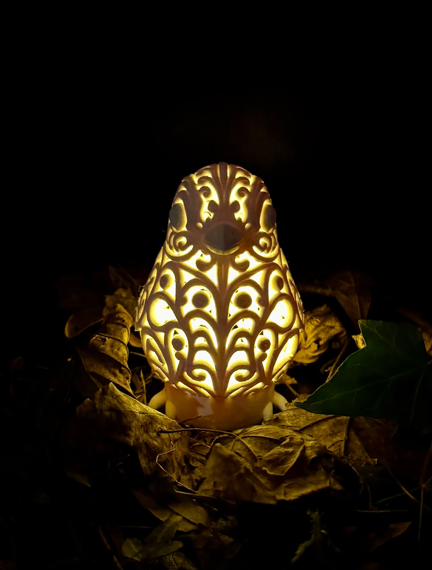 Bird in ornament style for LED tealight