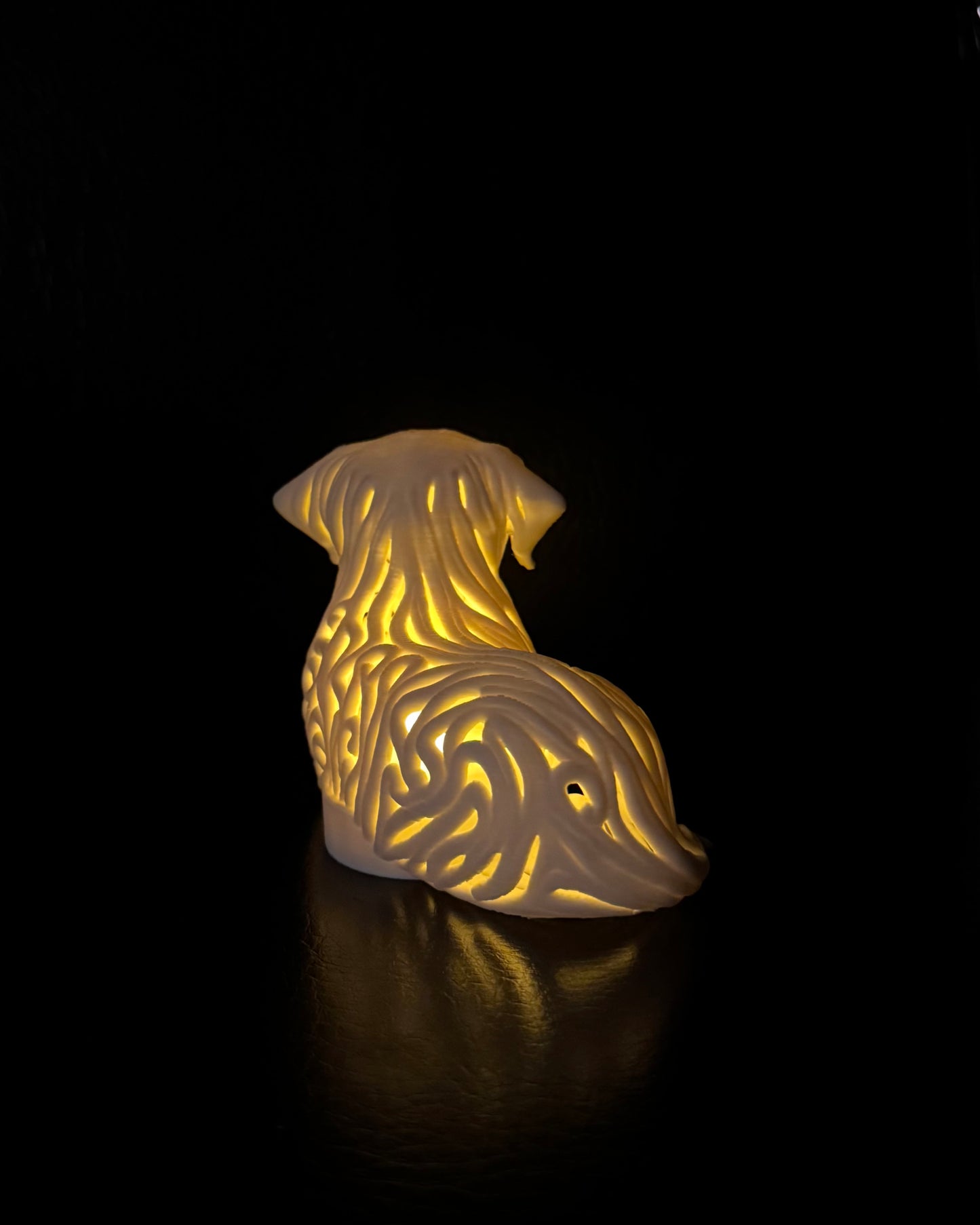 Labrador im Ornament - Stil für LED-Teelicht (liegend)