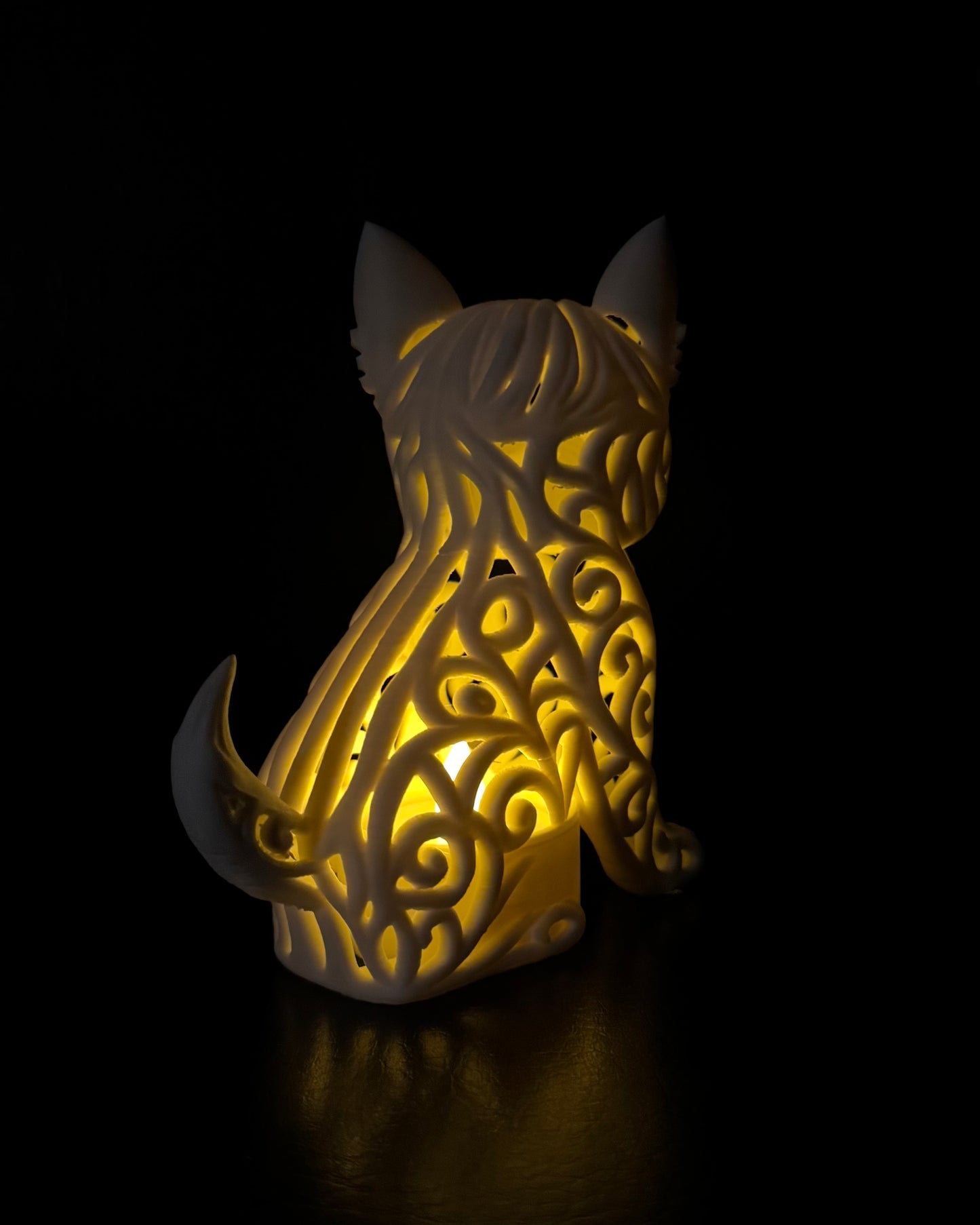 Westie in an Ornamental Style for an LED Tealight