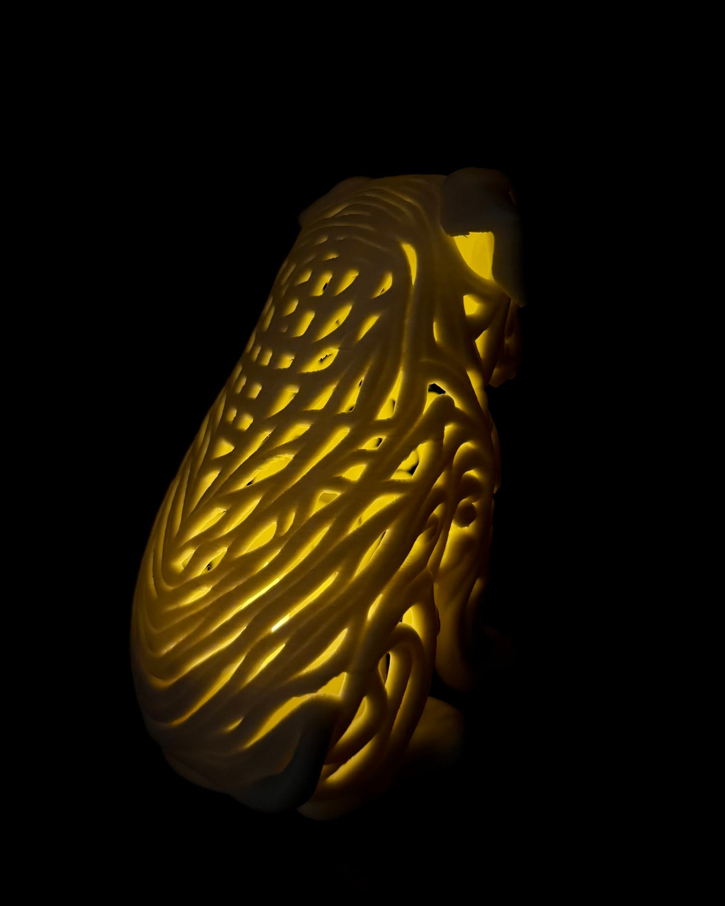Pug in ornament style for LED tea light