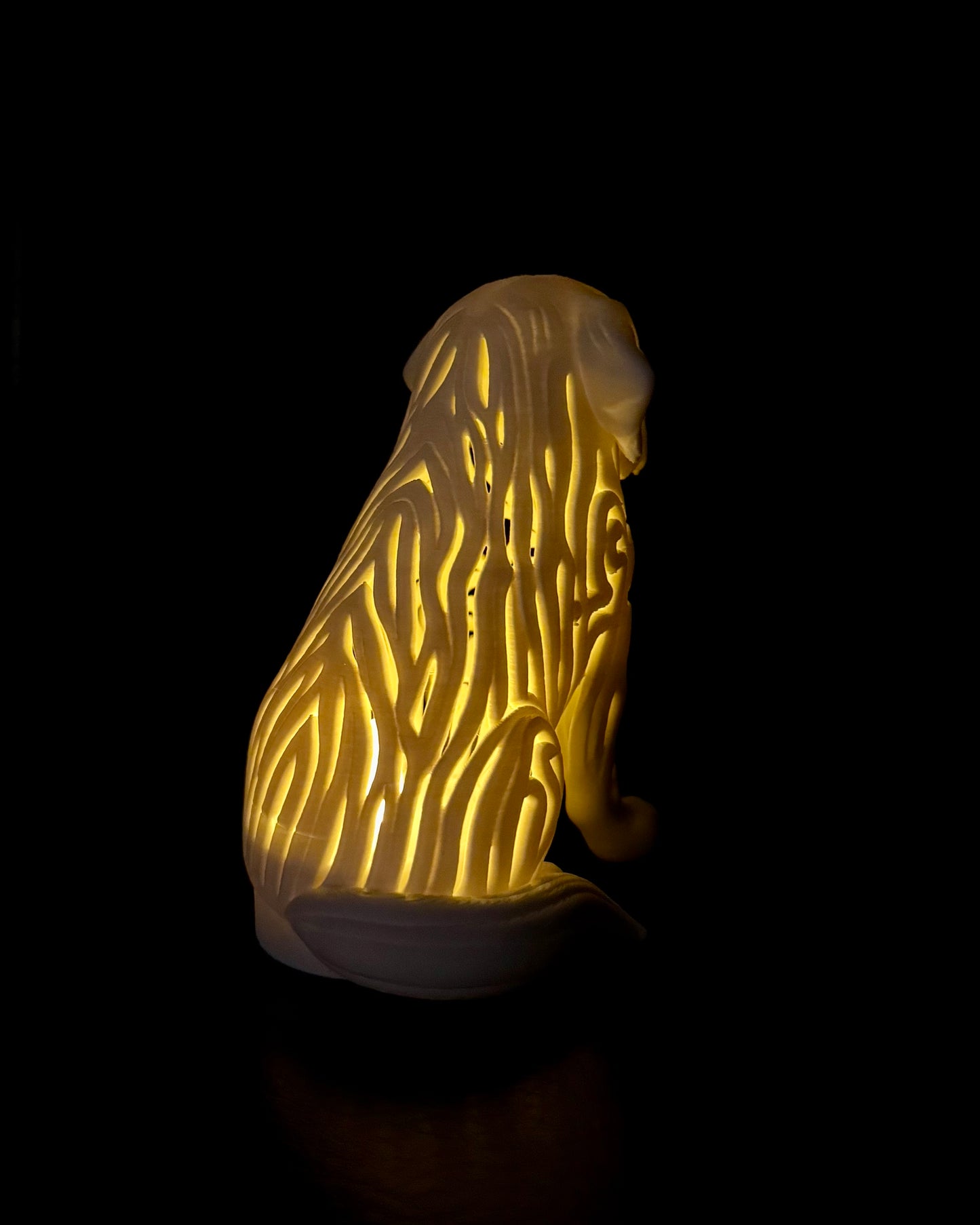 Golden Retriever in ornament style for LED tea light