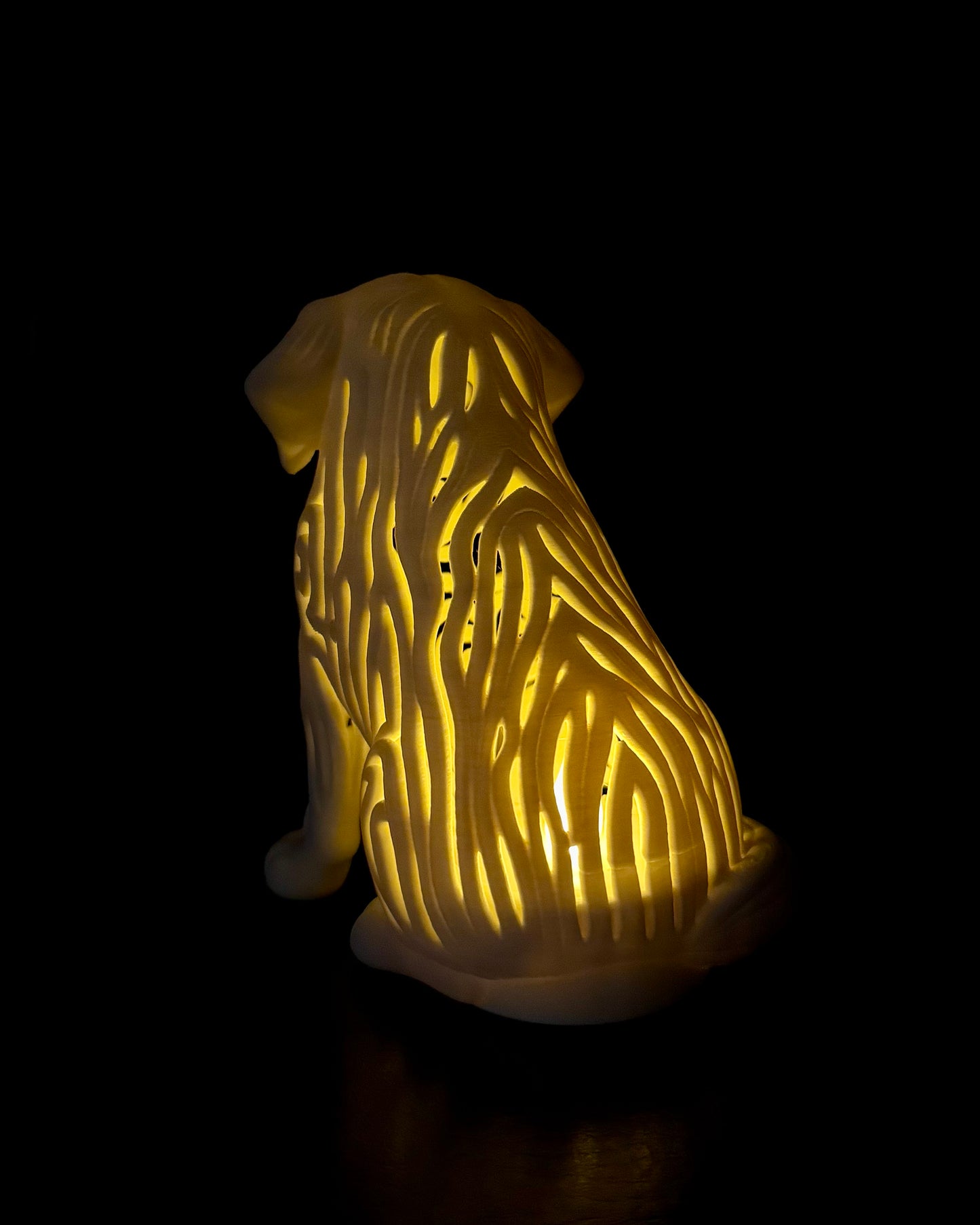 Golden Retriever in ornament style for LED tea light