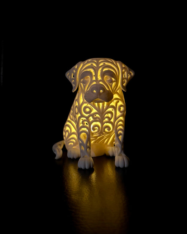 Labrador im Ornament - Stil für LED-Teelicht