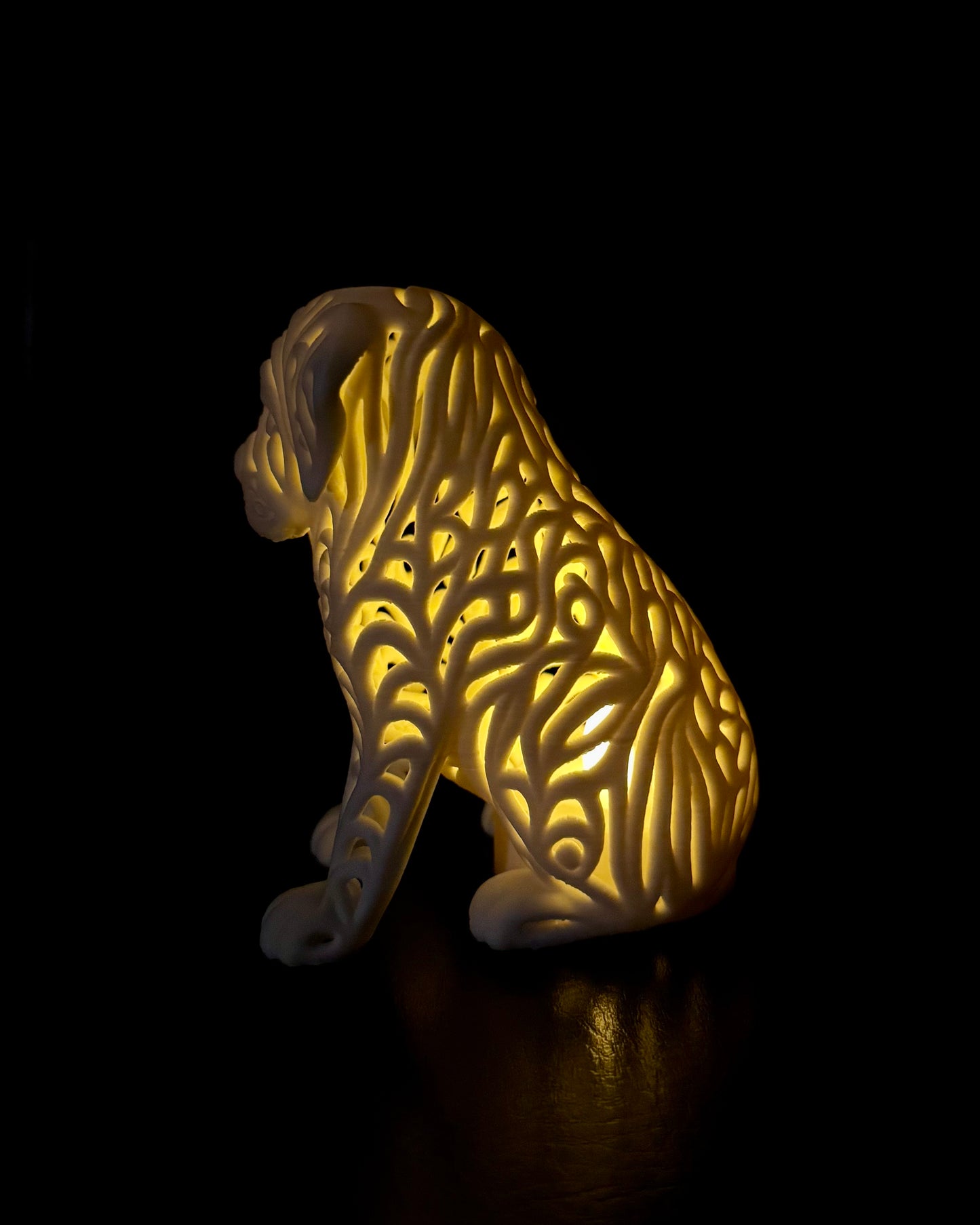 Labrador in an ornamental style for LED tealights
