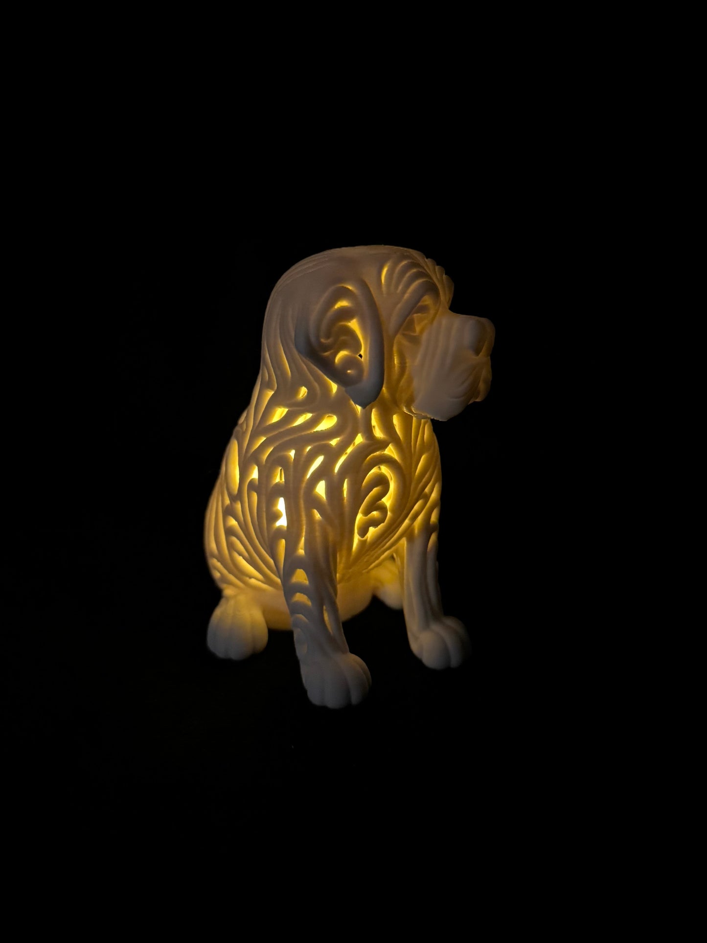 Saint Bernard in an ornamental style for LED tealight