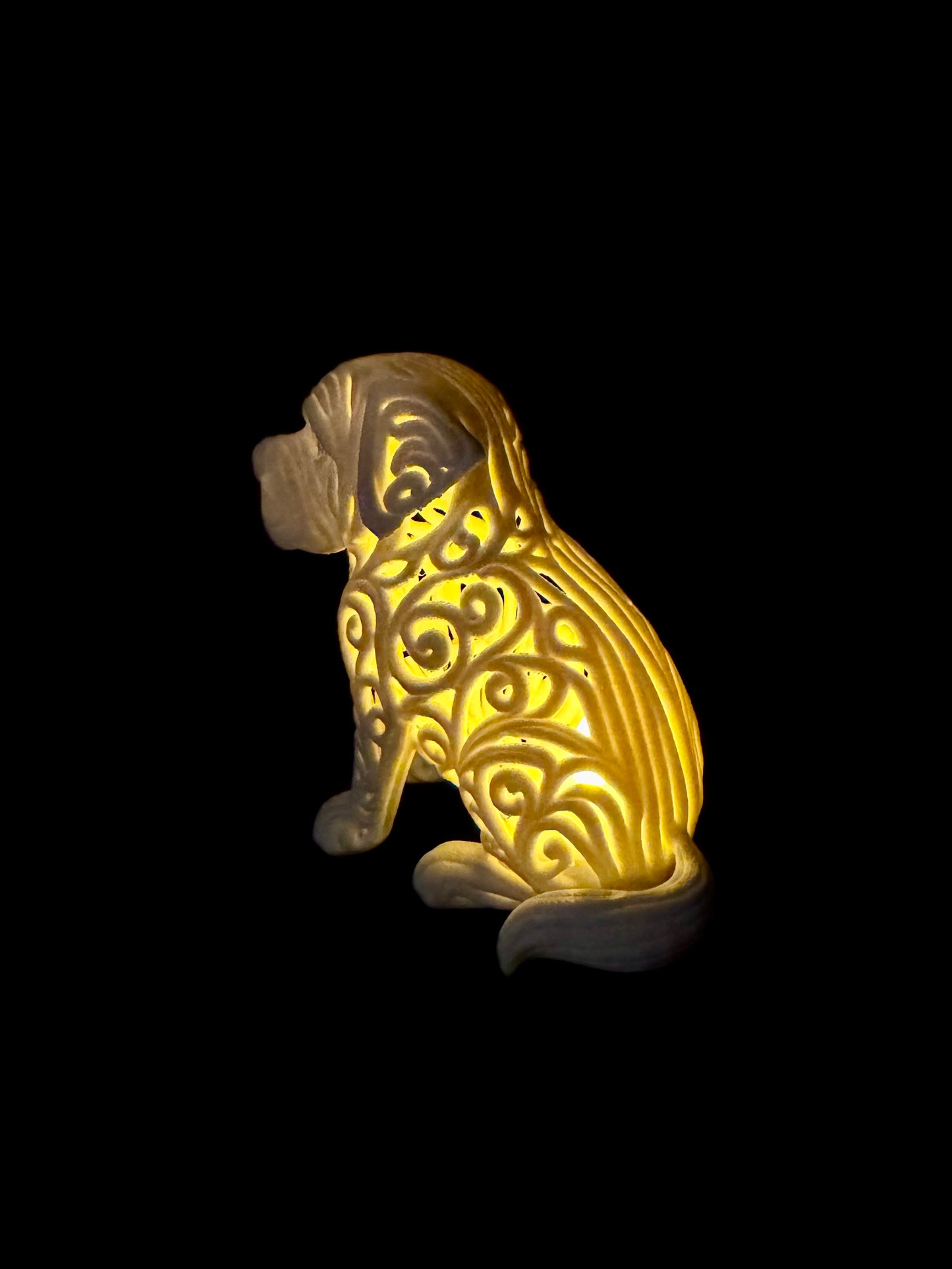 Saint Bernard in an ornamental style for LED tealight