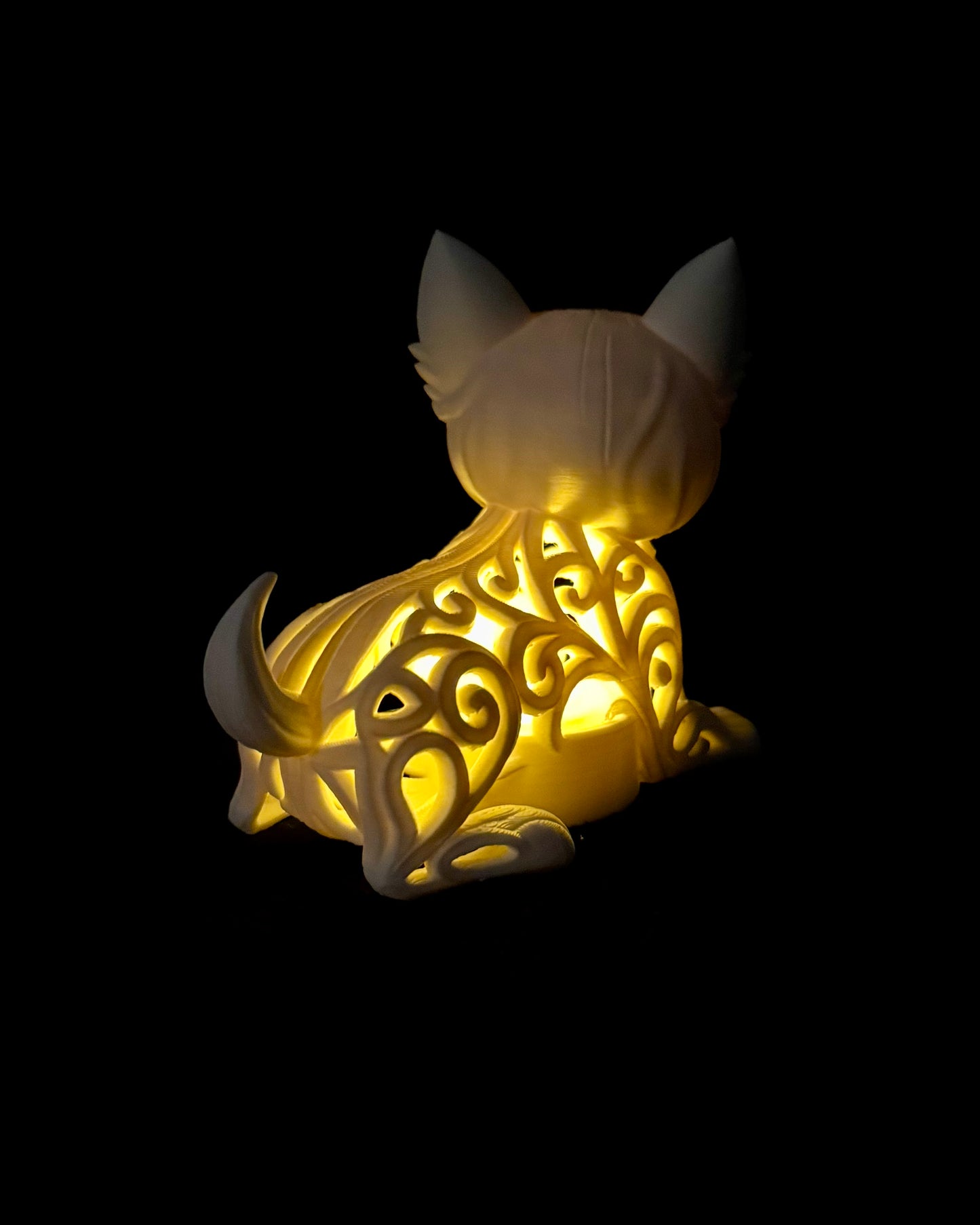 Westie in Ornament-Style for LED Tealight (lying)