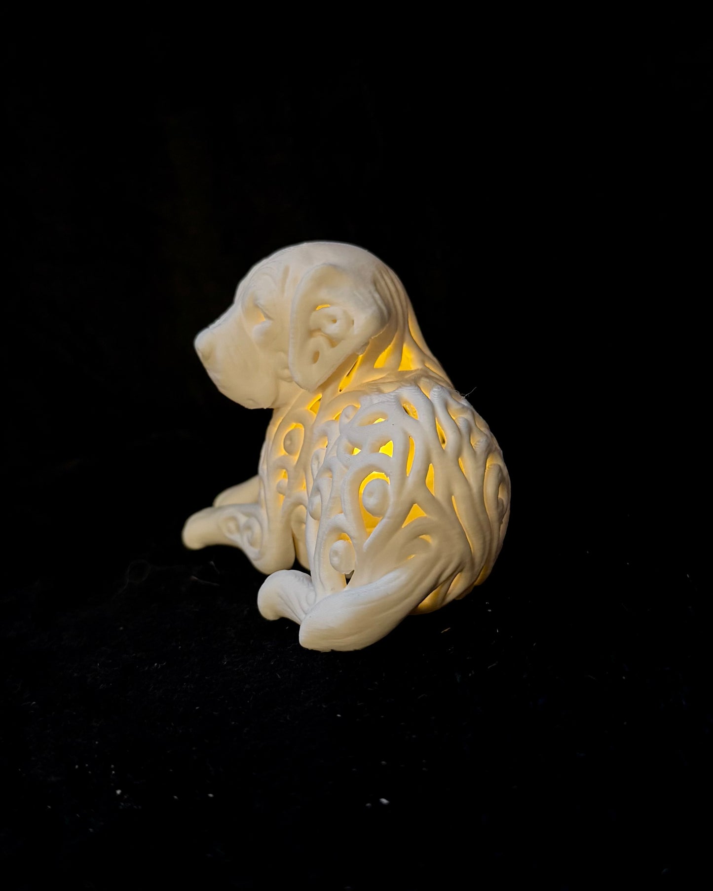 Golden Retriever im Ornament - Stil für LED-Teelicht (liegend)