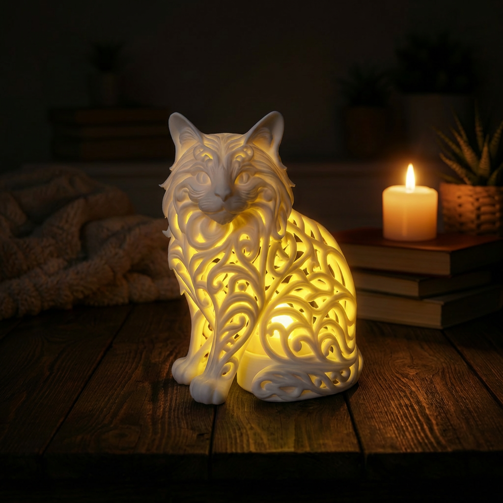 Lumorna Lichtmoment | Katze sitzend (Langhaar)